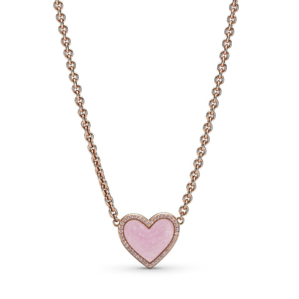 389279c01 Collier con cuore Spirale rosa