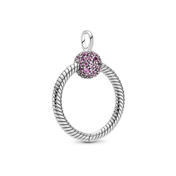 399097c02 Pendente Pandora O piccolo rosa con pavé Pandora Moments
