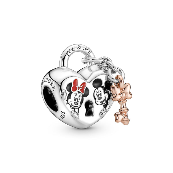 780109c01 Disney  charm Lucchetto d'Amore Mickey Mouse & Minnie