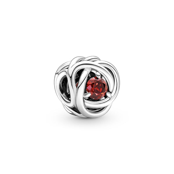790065c01 Charm Cerchio Eterno Rosso