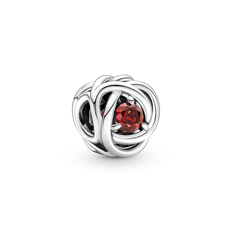 790065c01 Charm Cerchio Eterno Rosso