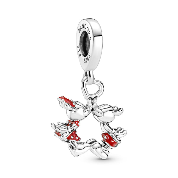 790075c01 Disney  charm Pendente Mickey Mouse & Minnie Il Bacio