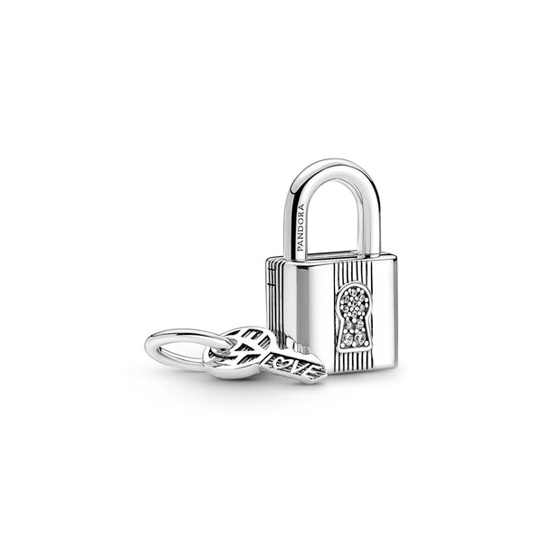 790088c01 Charm Pendente Lucchetto e Chiave dell'Amore