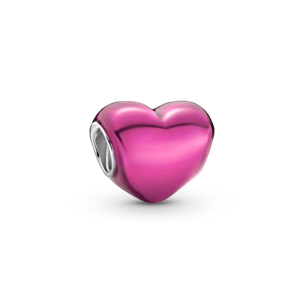 799291c03 Charm Cuore Metallico Rosa