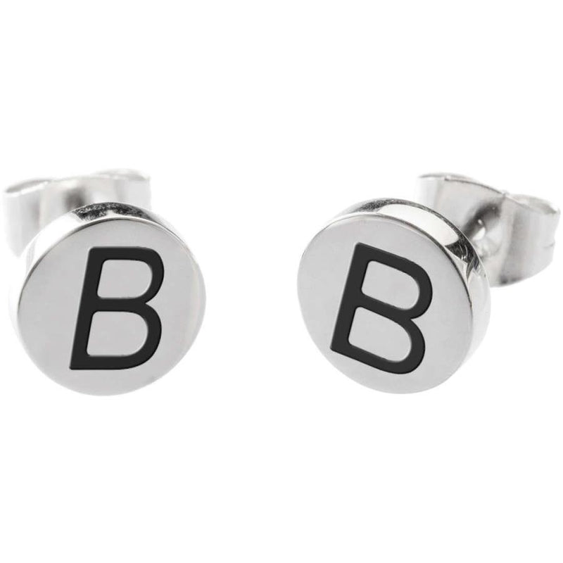 18or022b Orecchini con lettera "B"
