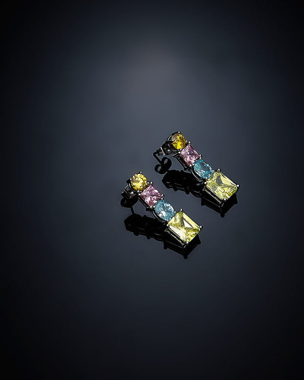 j19avs03 Orecchini Pendenti Princess Rainbow