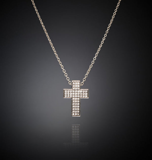 Collana Pendente Squared Cross - Gioielleria Fondente