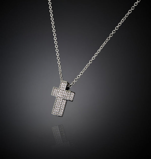 Collana Pendente Squared Cross - Gioielleria Fondente