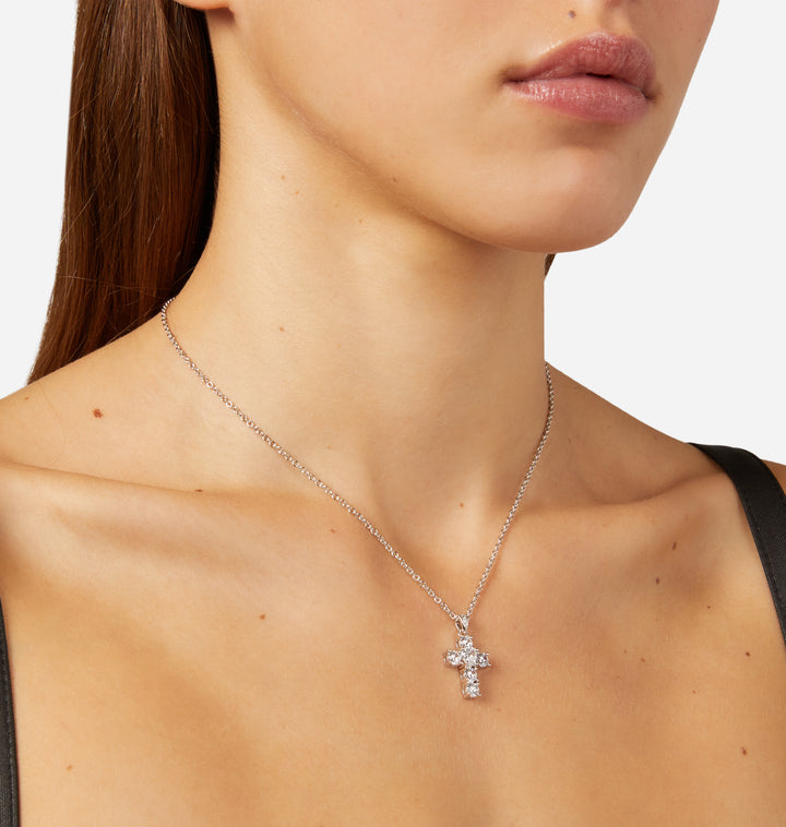 Collana Pendente Bold Cross Small - Gioielleria Fondente