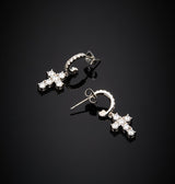 Orecchini a cerchio Bold Cross - Gioielleria Fondente