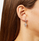 Orecchini a cerchio Bold Cross - Gioielleria Fondente