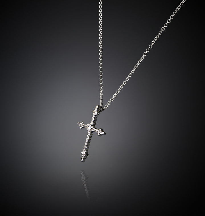 Collana Pendente Gothic Cross - Gioielleria Fondente