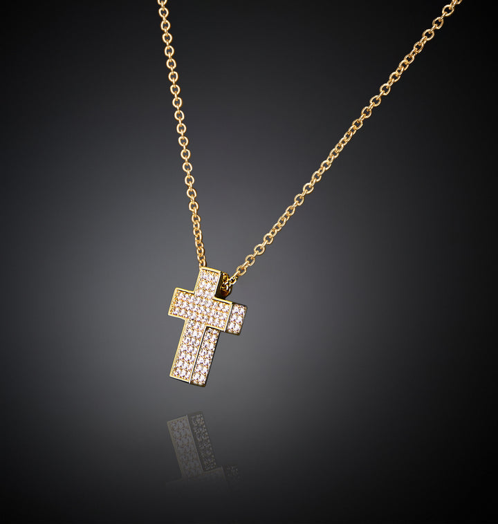 Collana Pendente Squared Cross - Gioielleria Fondente