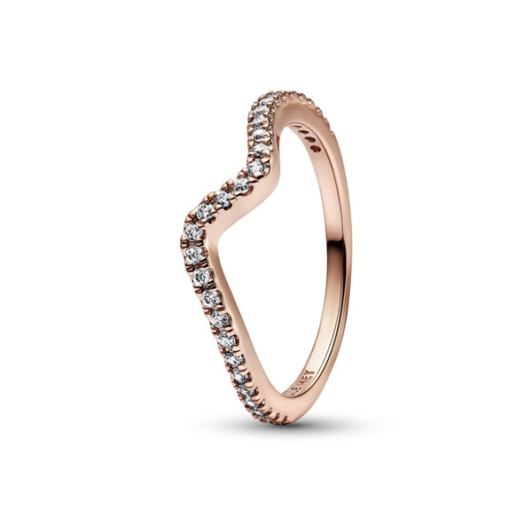 Anello Onda Pietre Luminose - Gioielleria Fondente