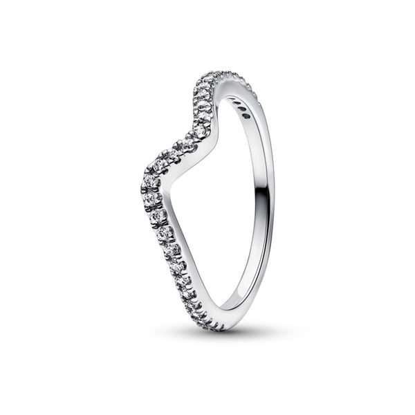 Anello Onda Pietre Luminose - Gioielleria Fondente