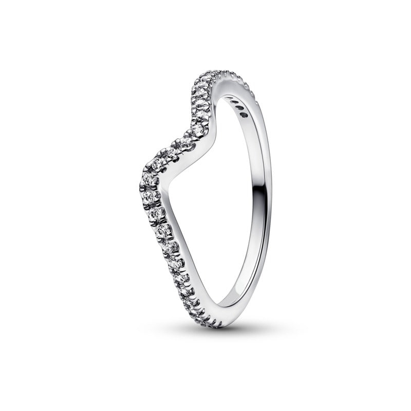 Anello Onda Pietre Luminose - Gioielleria Fondente