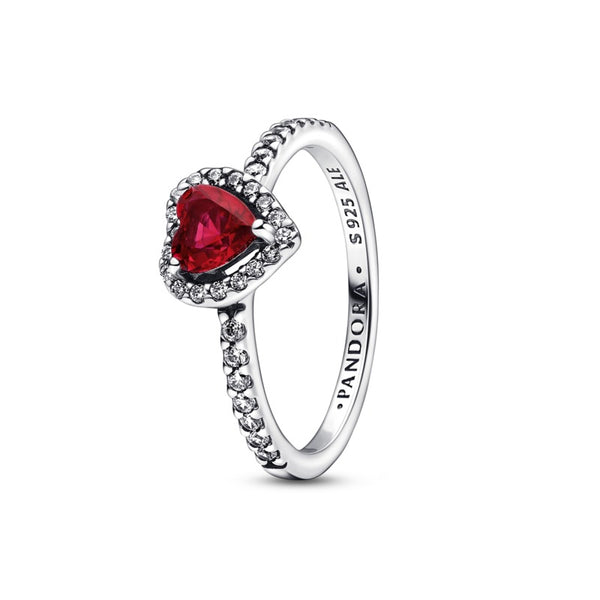 Anello Cuore rosso e Pavè - Gioielleria Fondente
