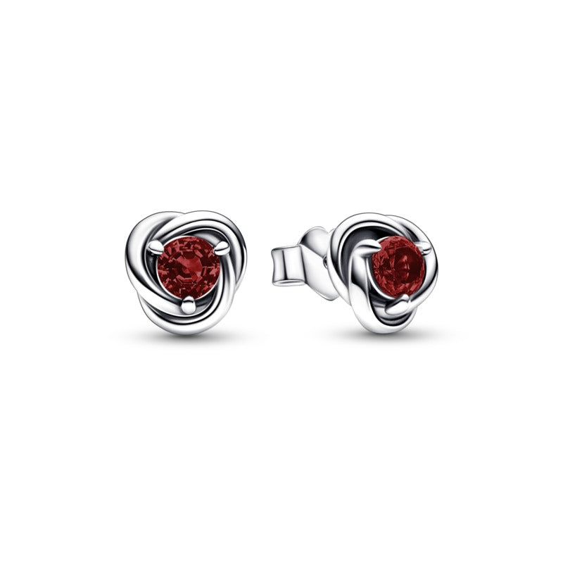 292334C06-0 Orecchini Cerchi Eterni Rosso Scuro