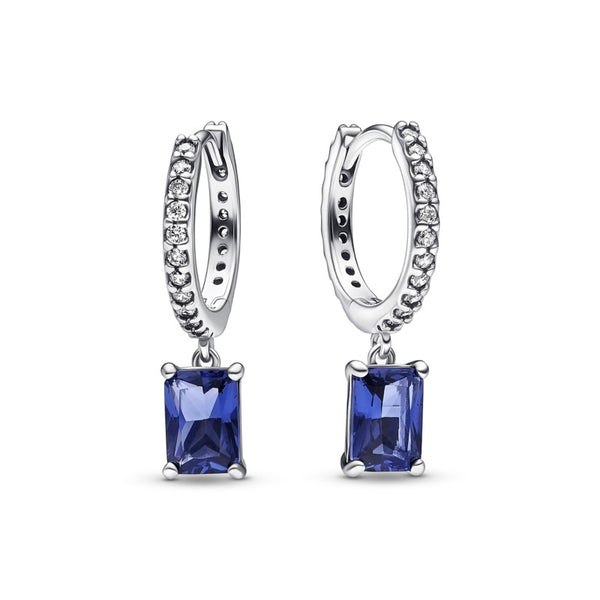 292381C01-0 Orecchini Cerchi Pavè e Pietre Blu