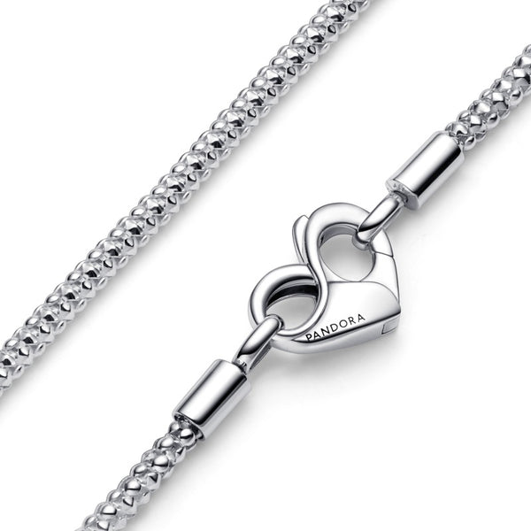 Collana Maglia Geometrica con Chiusura a Cuore - Gioielleria Fondente