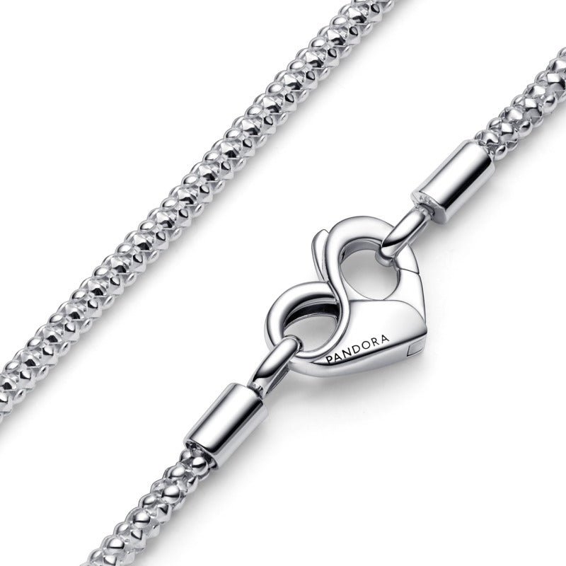 Collana Maglia Geometrica con Chiusura a Cuore - Gioielleria Fondente