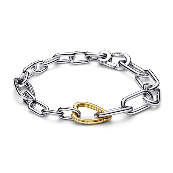 Bracciale Maglia Link con Connector a Cuore Pandora ME - Gioielleria Fondente