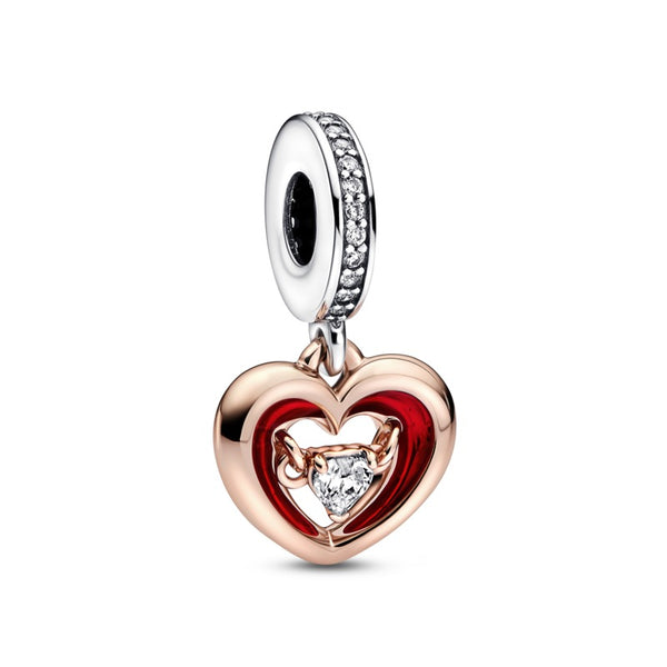 Charm Cuore Splendente con Pietra - Gioielleria Fondente
