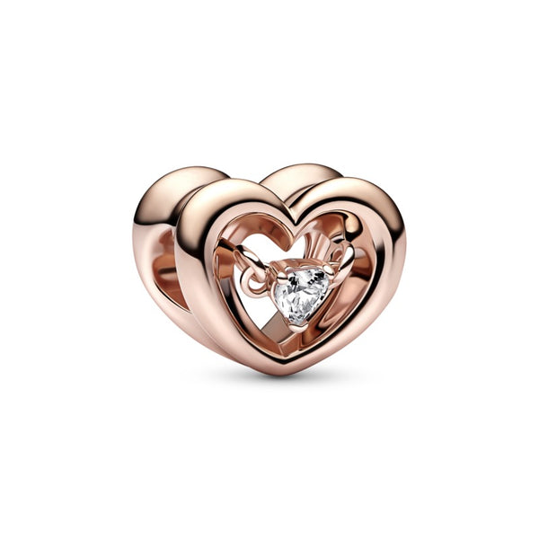 Charm Cuore Splendente con Pietra - Gioielleria Fondente