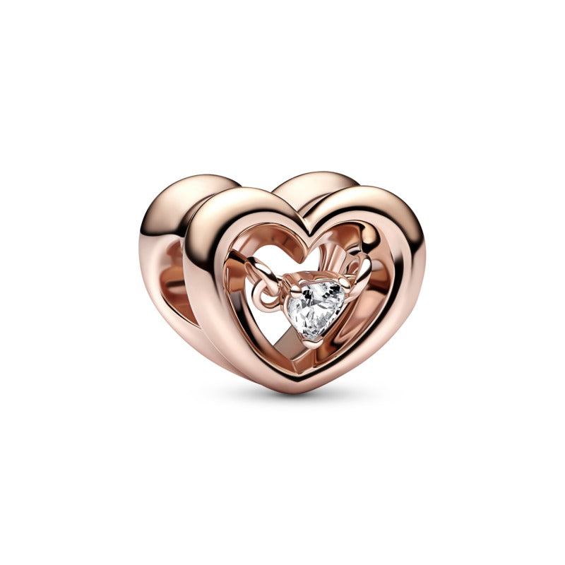 Charm Cuore Splendente con Pietra - Gioielleria Fondente