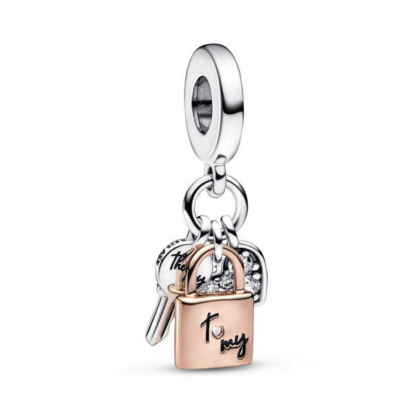 Charm Chiave Lucchetto e Cuore - Gioielleria Fondente