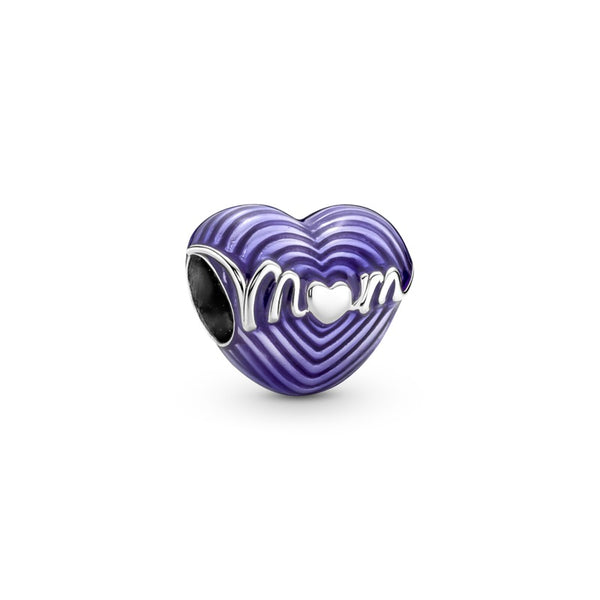 791160c01 Charm Batticuore Viola "Mom"