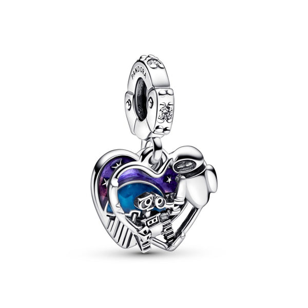 Charm Disney a Cuore Eve e Wall-E che si illumina al buio - Gioielleria Fondente