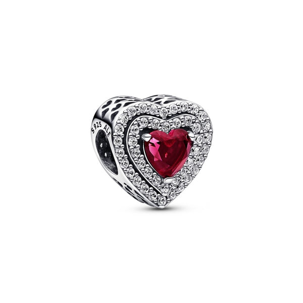 Charm Cuore Rosso e Pavè - Gioielleria Fondente