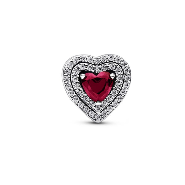 Charm Cuore Rosso e Pavè - Gioielleria Fondente