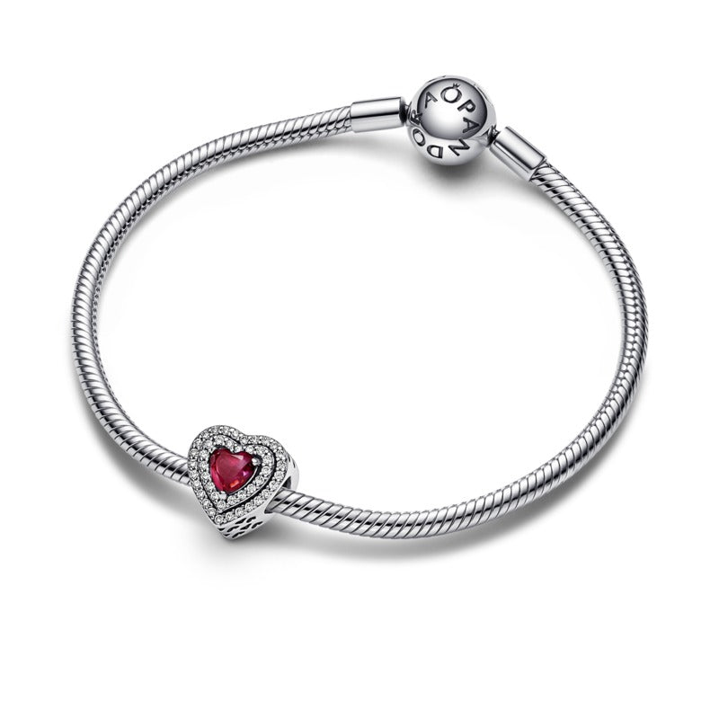 Charm Cuore Rosso e Pavè - Gioielleria Fondente