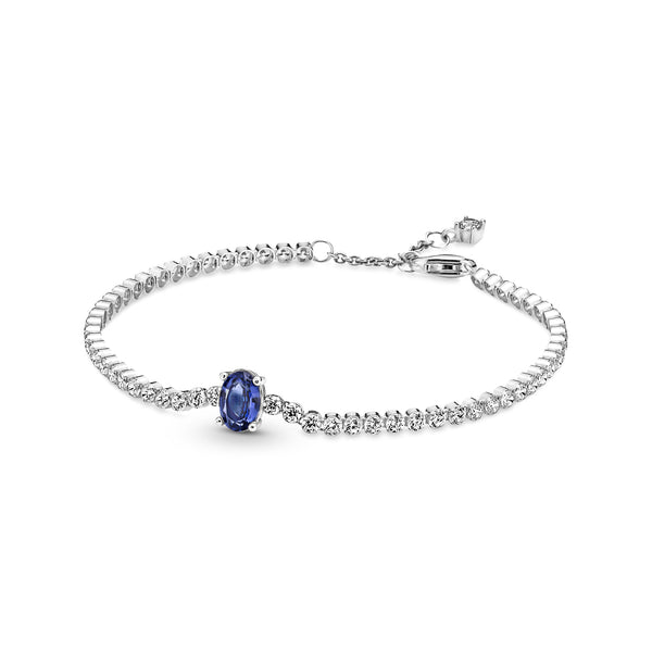 590039c01 Bracciale Tennis con Pietra Blu