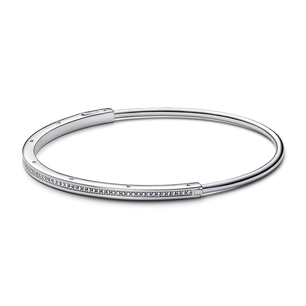 592313c01 Bracciale Rigido Signature con Pavè
