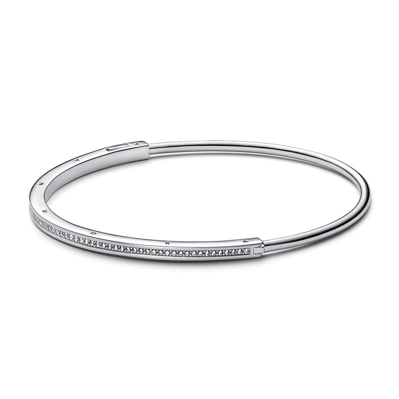 592313c01 Bracciale Rigido Signature con Pavè