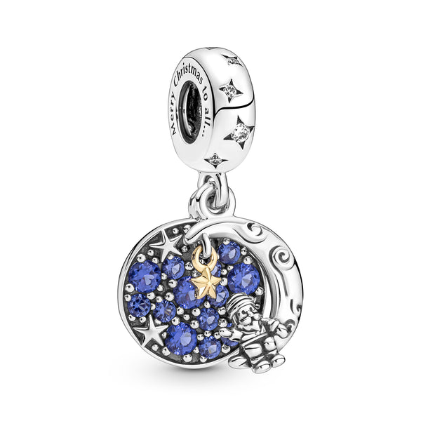 769648c01 Charm Pendente Babbo Natale sulla Luna