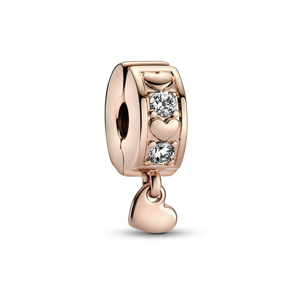 782253c01 Clip Cuori e Pietre con Pendente a Cuore