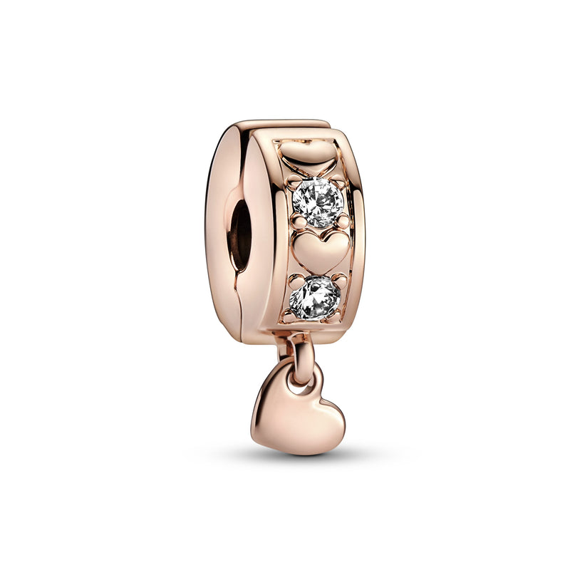 782253c01 Clip Cuori e Pietre con Pendente a Cuore