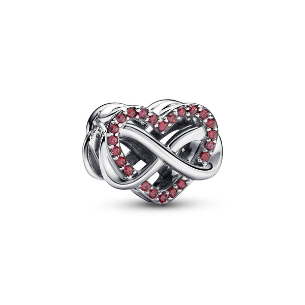 792246c01 Charm Cuore Rosso e Infinito