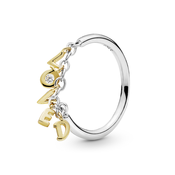 167799cz Anello con scritta Loved