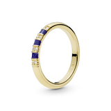 168052cz Anello Linee Esotiche con strisce blu