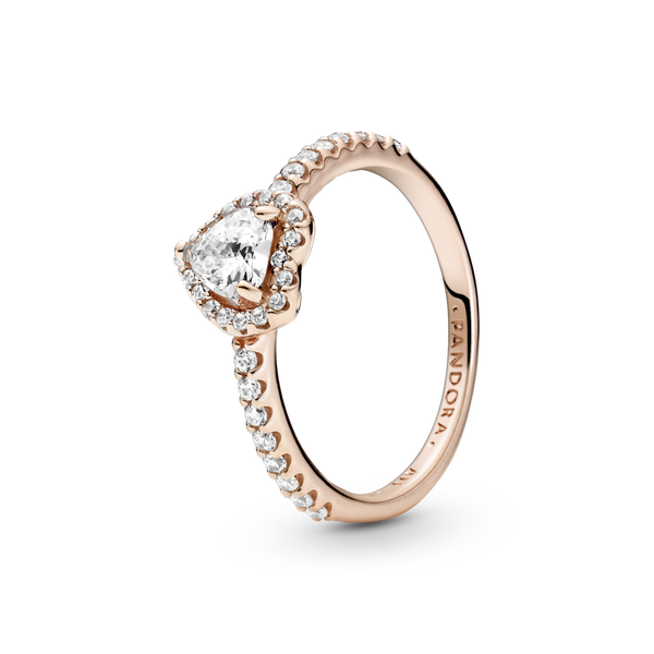 188421c02 Anello con cuore in rilievo scintillante