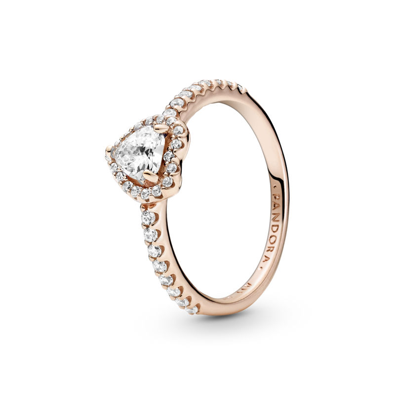 188421c02 Anello con cuore in rilievo scintillante
