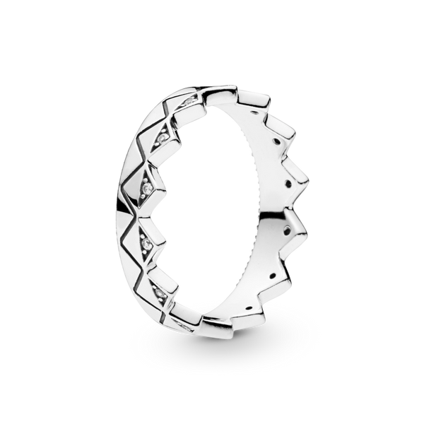 198033cz Anello Corona geometrica