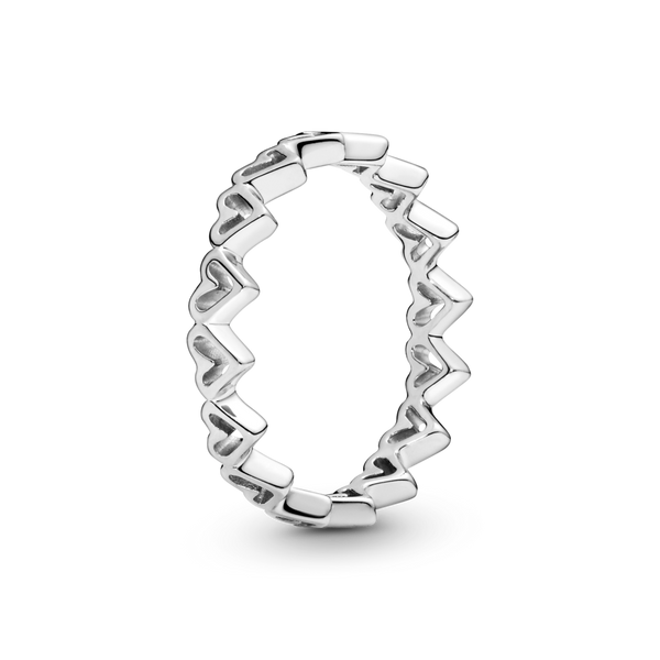 198696c00 Anello Fascia di Cuori disegnati