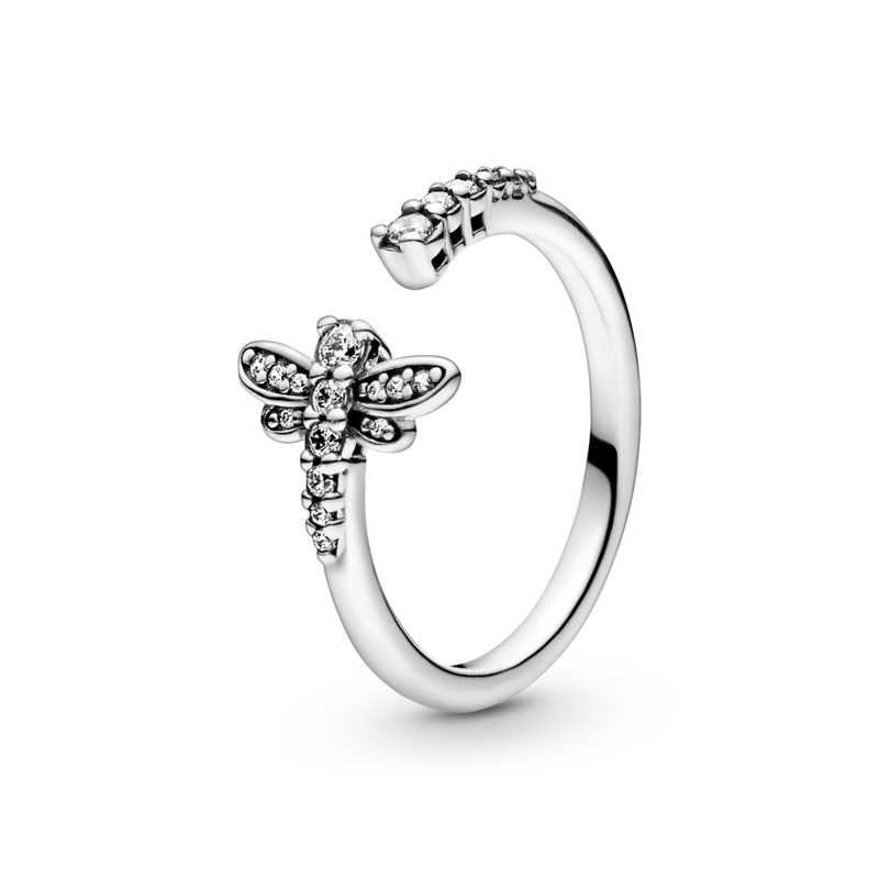 198806c01 Anello aperto Libellula scintillante