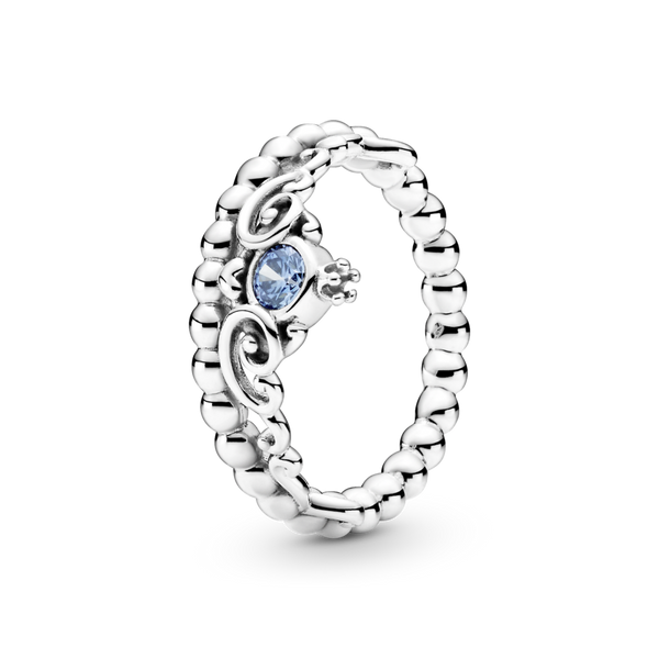 199191c01 Disney anello con tiara blu di Cenerentola
